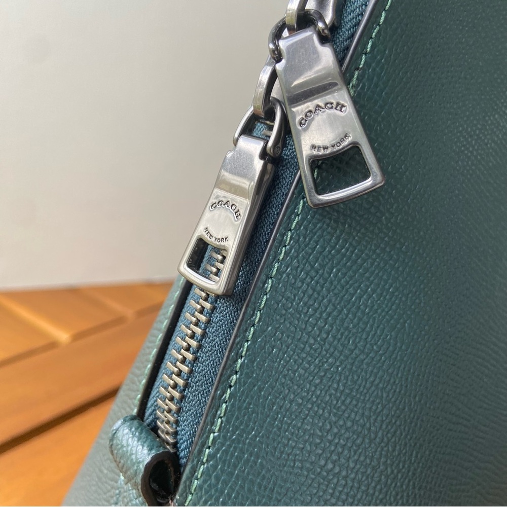 COACH Satchel Crossbody Bag Dark Green NWOT - Picture 4 of 10